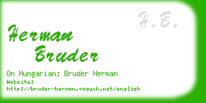 herman bruder business card